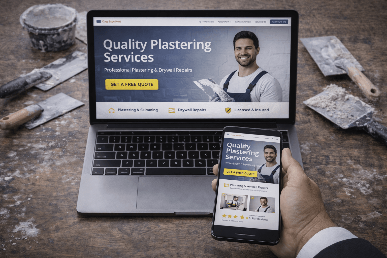 Diseño de sitios web para yeseros: lo que necesitas para conseguir más trabajos