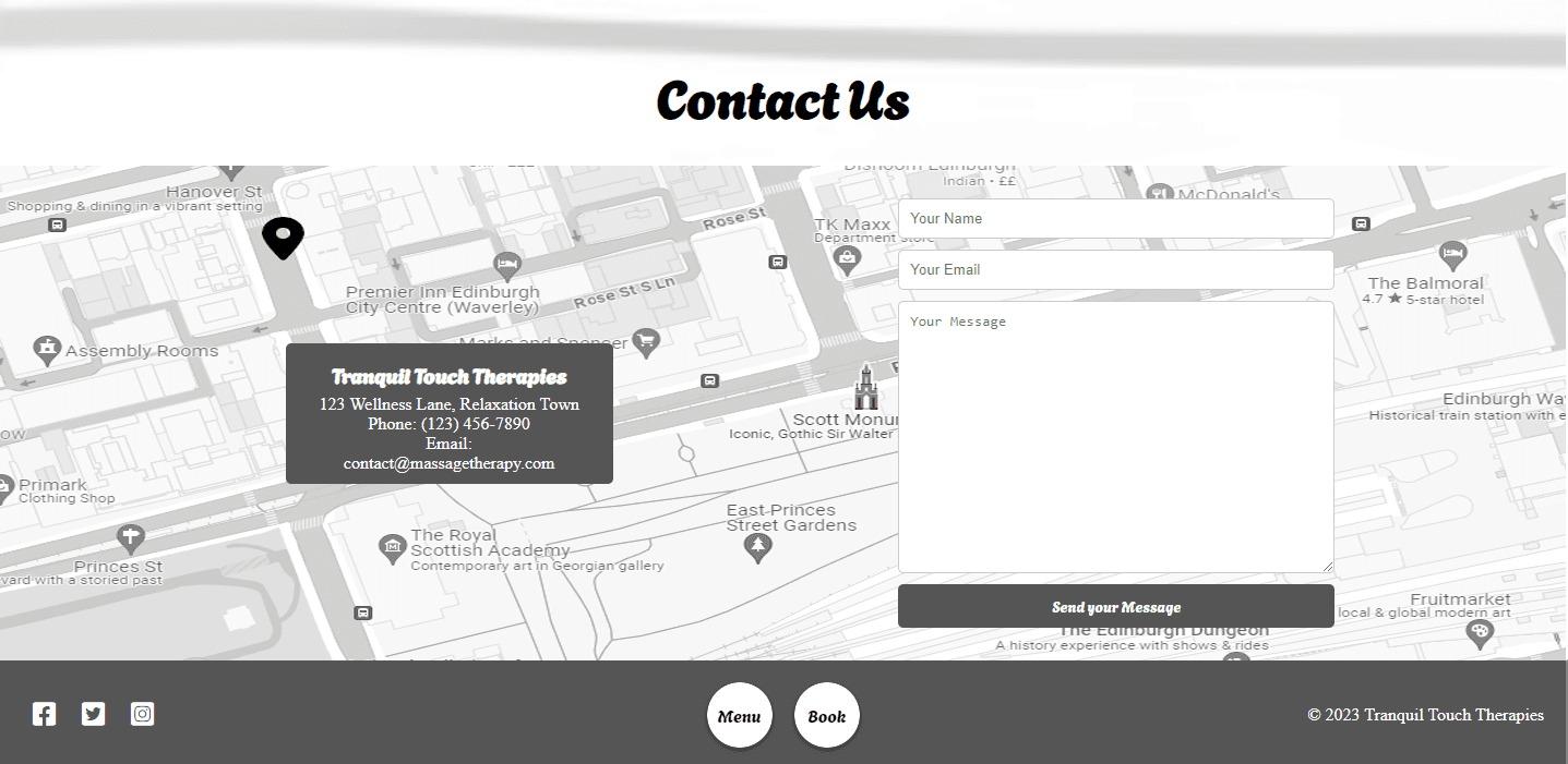 Tranquil Touch Therapies (website using AI)